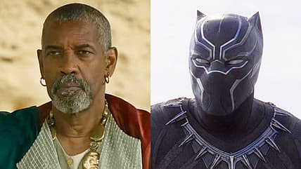 Macrinus (Denzel Washington) watches monkeys unleashed in arena in Gladiator 2 (2024), Paramount