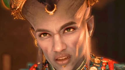 Taash (Jin Maley) argues with her mother about her non-binary identity in Dragon Age: The Veilguard