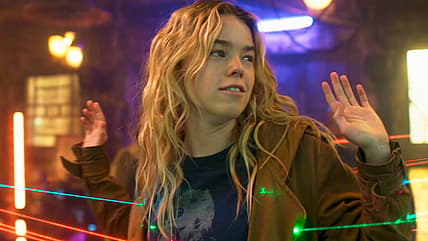 Kara Zor-El (Milly Alcock) warns the Brigands against opening fire in Supergirl (2026), DC Studios