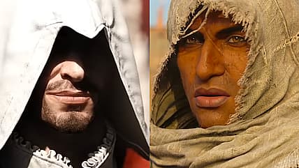 Ezio Auditore and Bayek of Siwa in Assassin's Creed: Brotherhood (2010) and Origins (2017), Ubisoft