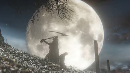 Hunter William Vanderpuye moments before execution by Old Hunter Gehrman in Bloodborne (2015), Sony