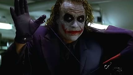 Joker (Heath Ledger) is about to blow in The Dark Knight (2008), Warner Bros. Pictures