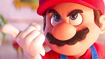 Mario (Chris Pratt) demands Princess Peach (Anya Taylor-Joy) help find Luigi (Charlie Day) in The