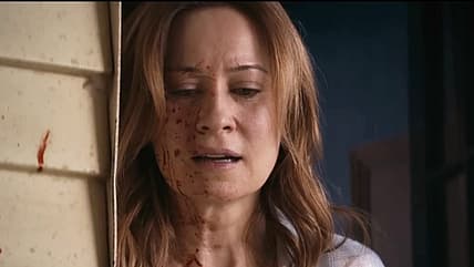 Camille Sullivan is stunned by what Amazon left on her porch in Shelby Oaks (2025), Neon