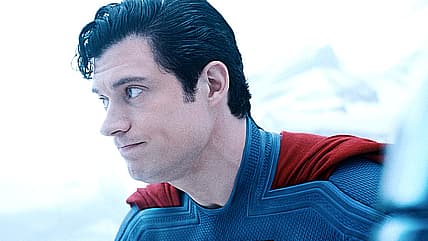 Superman (David Corenswet) and Gary (Alan Tudyk) question Supergirl (Milly Alcock) in Superman