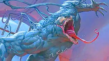 Eddie Brock as Venom in Venom, Evil Unleashed Card #071, MTG Spider-Man (2025)