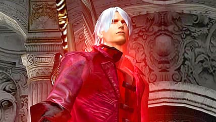 Dante itches for a fight against Mundus in Devil May Cry Remastered (2001/2018), Capcom