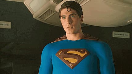 Superman (Brandon Routh) reunites with Lois Lane (Kate Bosworth) in Superman Returns (2006), Warner