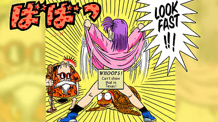 Bulma gives Master Roshi more than he bargained for in Dragon Ball Chapter 4 "They Call Him...the