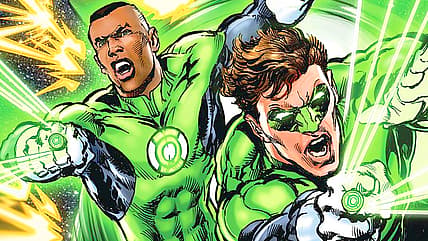 Hal Jordan and John Stewart on Neal Adams' variant cover to Green Lantern 80th Anniversary 100-Page