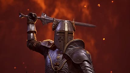 Hero of Kvatch standing before gates of Oblivion in Elder Scrolls IV: Oblivion Remastered (2025)