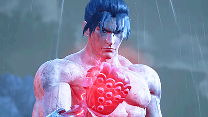 Jin Kazama (Isshin Chiba) prepares for showdown with Kazuya Mishima (Masanori Shinohara) in Tekken