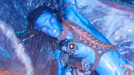 Jake Sully takes aim at RDA assault forces in Avatar: Fire and Ash (2025), 20th Century Studios
