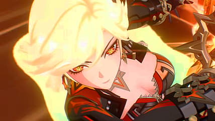 Mavuika (Komatsu Mikako) goes full throttle in Genshin Impact (2020), HoYoverse