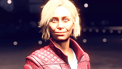 Sarah Morgan (Emily O'Brien) invites player to meet Aja (Tamika Simpkins) in Starfield (2023)