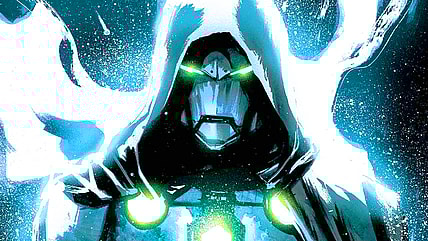 Victor Von Doom gives a display of power on Rafael Albuquerque's variant cover to Iron Man Vol. 1 #2 (2017), Marvel Comics