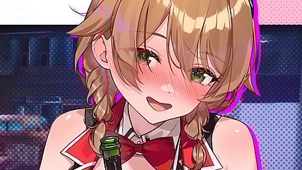 Kana (Mio Hoshitani) knows better than to drink and drive in Hebereke Bunny Garden (2024), qureate