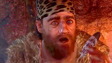 Urki (Dylan Taylor) is struck with inspiration in Far Cry Primal (2016), Ubisoft