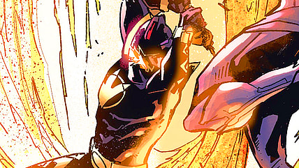 Tommy Oliver (Jason David Frank) unleashes his Black Dino Ranger form in Power Rangers: Soul of the Dragon (2018), BOOM! Studios. Words by Kyle HIggins, art by Giuseppe Cafaro, Marcelo COsta, and Ed DUkeshire.