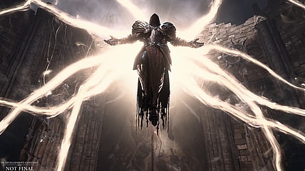 The angel Inarius (Gabe Kunda) unleashes his divine power in Diablo IV (2023), Blizzard Entertainment