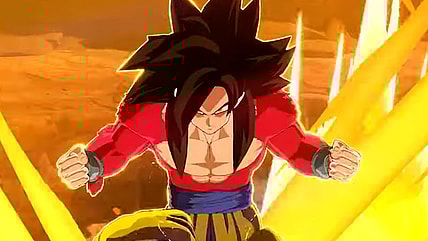 Goku (Masako Nozawa) achieves his Super Saiyan 4 form in DRAGON BALL: Sparking! ZERO (2024), Bandai Namco