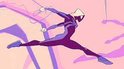 Gwen Stacy dances across the NYC skyline on Nogi San's variant cover to All-New Spider-Gwen Vol. 1 #1 (2025), Marvel Comics