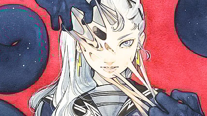 Maystorm finds herself in The Maker's clutches on Peach Momoko's variant cover to Ultimate Endgame Vol. 1 #1 (2025), Marvel Comics