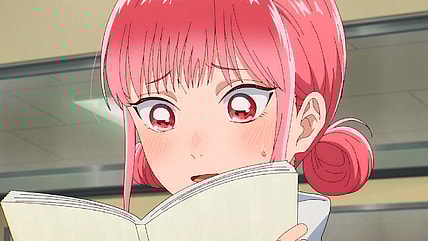 Hina (Akari Kito) struggles to memorize her lines in Blue Box Season 1 Episode 16 "Unfair Woman" (2025), TMS Entertainment