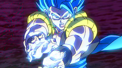 Gogeta (Masako Nozawa/Ryō Horikawa) is unsure of Broly's (Bin Shimada) ultimate fate in Dragon Ball Super: Broly (2018), Toei Animation