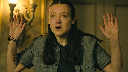 Ellie (Bella Ramsey) surrenders herself to Abby (Kaitlyn Dever) in The Last of Us Season 2 Episode 7 "Convergence" (2025), HBO