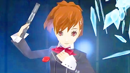 Kotone Shiomi (Maria Inoue) summons Orpheus for the first time in Persona 3 Portable (2009), Atlus