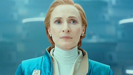 Mon Mothma (Genevieve O'Reilly) issues a direct rebuke of the Empire's goals in Andor Season 2 Episode 9 "Welcome to the Rebellion" (2025), Lucasfilm