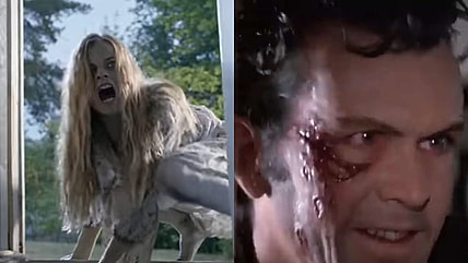 Siiri Solalinna in Hatching (2022), Nordisk Film, and Timothy Hutton in The Dark Half (1993), Orion Pictures