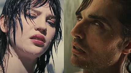 Iris (Sophie Thatcher) looking at her burnt arms in Companion (2025), Warner Bros. Pictures / Tim Brassington (Dave Franco) drifts into the unknown while in the shower in Together (2025), Picturestart