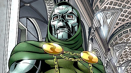 Doctor Doom kills King Vladimir and takes the throne in Books of Doom Vol.1 Issue #6 "Books of Doom Book Six" (2006), Marvel Comics. Words by Ed Brubaker. Art by Pablo Raimondi, Andrew Hennessy, and Brian Reber.