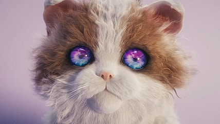 A cat with fantastical eyes results in allegations of AI assets in Catly (TBA), SuperAuthenti