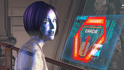 Cortana (Jen Taylor) stumbles upon a firewall in Halo 4 (2012), Microsoft Studios