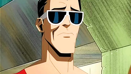 Plastic Man (Oliver Hudson) is flattered but married in Injustice (2021), Warner Bros. Animation