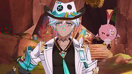 Ifa (Junta Terashima) alongside his companion Cacucu (Shouhei Komatsu) in Genshin Impact (2020), HoYoverse