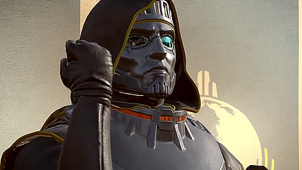 A Helldiver salutes in IE-12 Righteous armor in Helldivers 2 (2024), Sony Interactive Entertainment