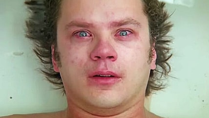 Jacob (Tim Robbins) tries to calm his fever by chilling out in Jacob's Ladder (1990), TriStar Pictures