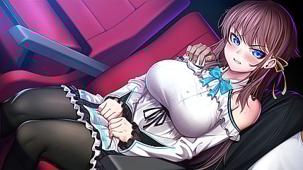 Kana Kashiwazaki is less than thrilled to be at the cinema with her "date" in Nebel Geisterjäger ~ The First Lamb (2023), Saikey Studios, BBQ大好き