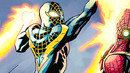 Miles Morales lets loose a couple years worth of frustration against Peter Parker in Radioactive Spider-Man Vol. 1 #2 (2025), Marvel Comics. Words by Joe Kelly, art by Kev Walker, Chris Sotomayor, and Joe Caramagna.