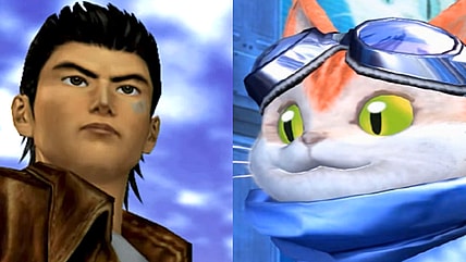 Ryo Hazuki (Corey Marshall/Masaya Matsukaze) looks for the kid who stole his bag in Shenmue II (2001), Sega | Blinx introduces himself to the player in the opening cutscene for Blinx: The Time Sweeper (2002), Artoon