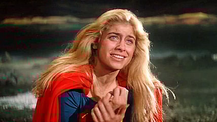 Kara can already tell it sucks to be in The Phantom Zone in Supergirl (1984), Warner Bros. Pictures