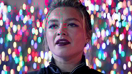 Yelena (Florence Pugh) vents her anger against Clint (Jeremy Renner) in Hawkeye Episode 6 "So This Is Christmas?" (2021), Marvel Entertainment