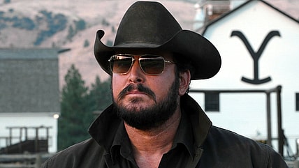 Rip Wheeler (Cole Hauser) looks out at the dawn of a new day in Yellowstone Season 5 Episode 14 "Life is a Promise" (2024), Paramount Network