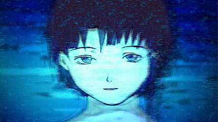 Lain (Kaori Shimizu) says good-bye in Serial Experiments Lain Episode 13 "Layer 13" (1998), Triangle Staff