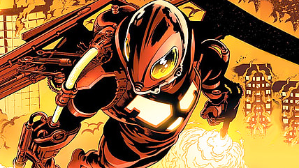 Firefly lights up Gotham City in Batman Eternal Vol. 1 #50 "The Tower" (2015), DC. Words by James Tynion IV, Scott Snyder, Ray Fawkes, Kyle Higgins, and Tim Seeley, art by Álvaro Martínez Bueno, Raúl Fernández, and June Chung.