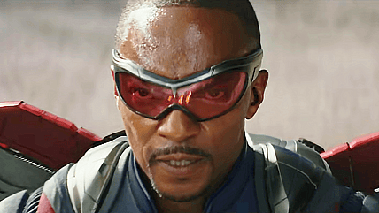 Sam Wilson (Anthony Mackie) watches on as the Red Hulk (Harrison Ford) embraces his rage in Captain America: Brave New World (2025), Marvel Entertainment